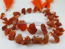 Natural Fire Opal Organic Form Beads